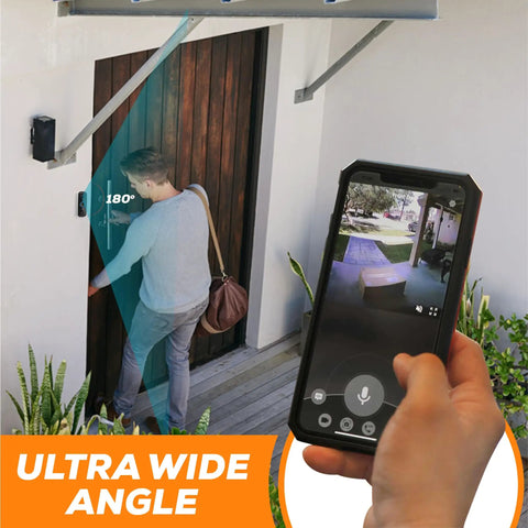 Wireless Video Doorbell Camera With Chime And 2 Way Audio, Motion Sensor, Night Vision, 180 Degree Wide View