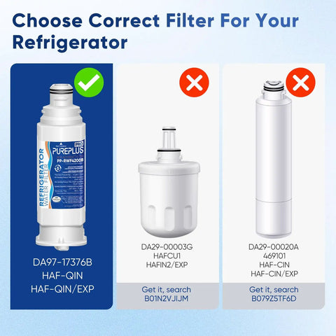 Premium Refrigerator Water Filter Replacement For Samsung NSF 53 And 42 Certified BPA Free Reduces Chlorine Lead Mercury Improves Taste Fits RF28R7351SG RF28R7201SR RF28T5001SR RF24R7201SR RS27T5200SR And More filter comparison chart