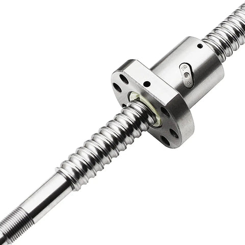 Rock Solid Anti Backlash Ball Screw Kit SFU1605 300mm with Nut and End Supports BK12 BF12, close-up view for CNC Machines