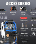 175 Amp Dual Voltage MIG Welder 110V 220V 5 In 1 Gas MIG Aluminum MIG Flux Core MIG Lift TIG And Stick Welding with accessories