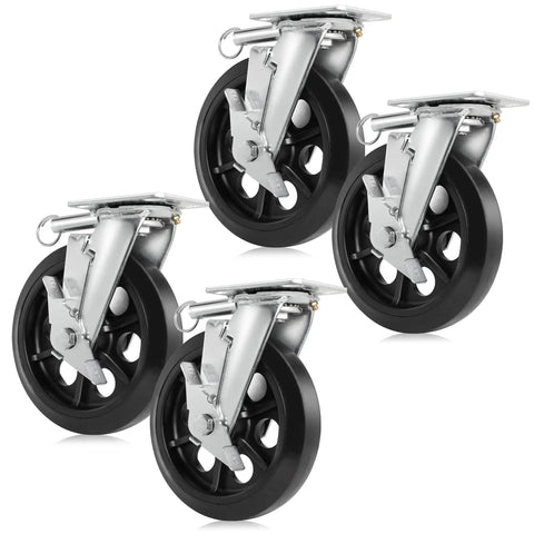 Heavy Duty Drywall Sheet Cart And Panel Dolly Equipped With Four Swivel Casters steel caster wheels for smooth mobility and durability.