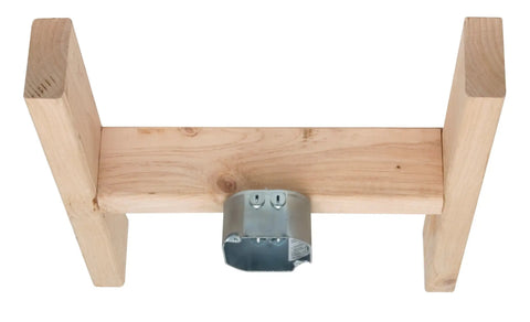 Saf-T-Box Ceiling Fan Electrical Box 1-1/2 Inch Depth Silver Finish With Mounting Hardware Included Dual Mounting For Any Ceiling Fan
