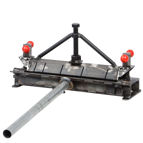 12 Inch Sheet Metal Bender for 20 Gauge Steel and 14 Gauge Aluminum, versatile Box and Pan Brake for DIY projects, front view