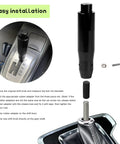 Beefy 5.7 Inch Automatic Shift Knob With Push Button For Most Auto Trans Vehicles, installation guide and adapters shown