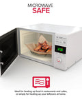 Microwave with Grease Proof Deli Wrappers 12 X 12 Inch, 500 Pack, holding chicken wings on a plate