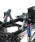 Adjustable Shock Tower Mounts For 1/10 RC Crawler Cars 4Pcs Aluminum CNC Machined Black Gray Anodized installed on chassis