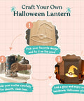 Step-by-step guide for crafting a Halloween lantern using Top Tier 10 Pack Halloween Acrylic Router Template Kit, featuring a witch hat design.