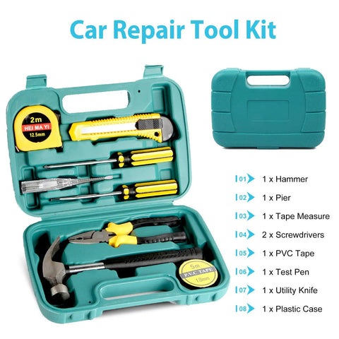 Roadside Car Emergency Kit With Jumper Cables Shovel First Aid Kit And Safety Tools All In One Auto Truck Vehicle Emergency Bag