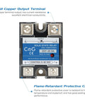 Solid State Relay SSR 25A 3 to 32 VDC Input 24 to 480 VAC Output Single Phase Go To Pro Grade Module With Plastic Cover