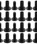 20 Piece Black Iron Socket Cap Screws And Barrel Nuts Kit With Hex Socket Design for furniture projects and cupboards, displayed vertically