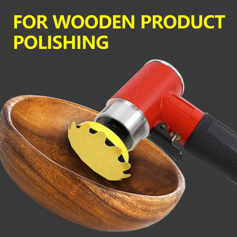 80 Pack 3 Inch Hook And Loop Sanding Discs Wet And Dry Flex Edge Pads in action on wooden bowl for polishing