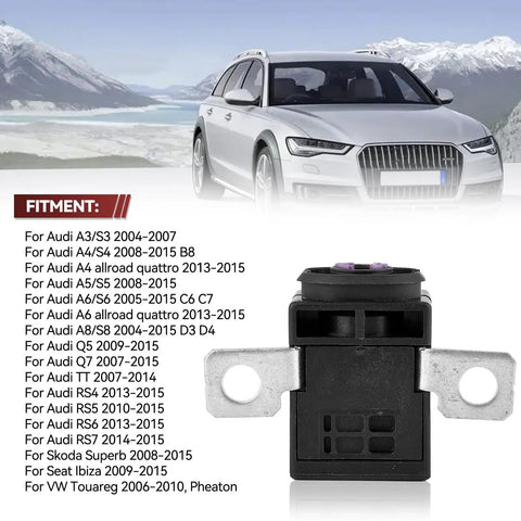 Audi Battery Fuse Box Overload Protection Trip Replacement Kit For A3 A4 A5 A6 A8 Q5 Q7 2006-2024 shown with compatible models list