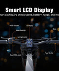 Smart LCD display on T300 Electric Bike For Adults And Teens With 2000W Peak Motor 48V 23Ah Battery 31 MPH Top Speed