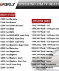 List of compatible Ford models for Upper Steering Column Bearing Kit For Tilt And No Tilt Systems Replaces F4DZ-3517-A F4DZ3517A