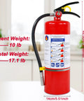 Badass 10 LB ABC Fire Extinguisher Dry Chemical Multi Purpose with quick release handle shown against a bright background.