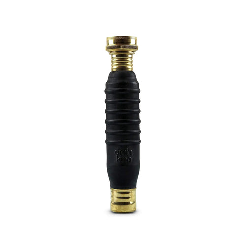 VIP2 Drain Unclogging Kit For 1.5 To 3 Inch Kitchen Drains, Water Powered Cleaner shown in black with brass fittings