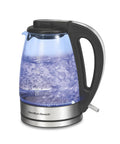 1.7L Electric Kettle With Fast Boil 1500W, Water Boiler And Heater, LED Indicator, Built In Mesh Filter, Auto Shutoff And Boil Dry Protection, Cordless Serving, Clear Glass Design