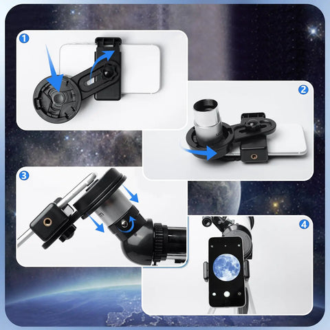High Powered 90mm Aperture 800mm Refractor Telescope For Astronomy Beginners And Adults With Stainless Tripod Phone Adapter