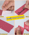 Demonstration of Rainbow Duct Tape Bulk 6 Pack 2 Inch Wide Each Roll 30 Yards 180 Yards Total, tearing by hand, waterproof feature.