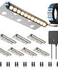 Eight Inch Retaining Wall Step Lights With Five Watt LED And One Hundred Watt Transformer IP68 Outdoor Hardscape Lighting Kit