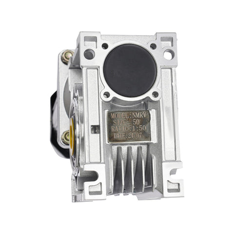 Beefy Worm Gear Motor With Speed Controller 110V 370W Heavy Duty AC Gear Reducer front view aluminum body