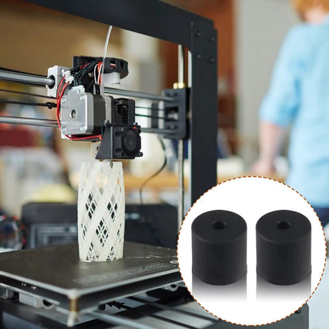 3D printer with insert showing 10 Pieces 16mm Silicone Heatbed Leveling Columns For 3D Printers Durable Bed Mounts Hotbed