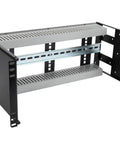 4U Rackmount DIN Rail Panel For 19 Inch Racks Heavy Duty 14 Gauge Steel Fits 2 Post 4 Post Cabinets front view