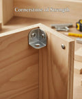 Heavy Duty Stainless Steel 90 Degree L Bracket For Furniture Reinforcement And Shelf Support 1.6mm Thick Silver Finish