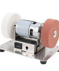 Marhynchus 100W Mini Bench Grinder Electric Multi Purpose Tool With Two Grinding Wheels for precision cutting and jewelry making.
