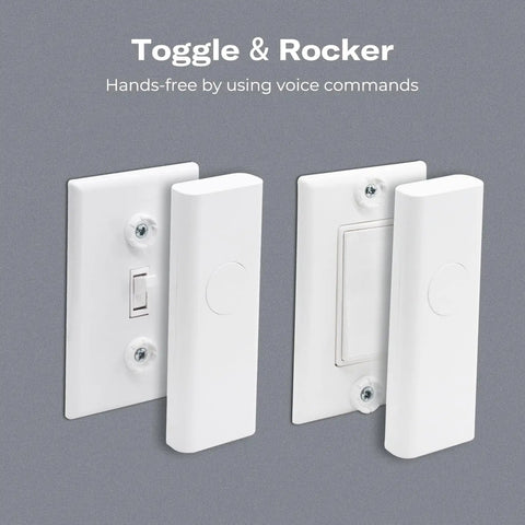 Zigbee Smart Switch Toggle Rocker No Wiring Needed Hub Required Works With Echo Devices With Zigbee Hub Built In Home Assistant Hubitat SmartThings And Homey Easy Installation Snaps On Top Of Existing Toggle Switch For Mechanical Control And Smart, white switch cover on toggle and rocker wall switches