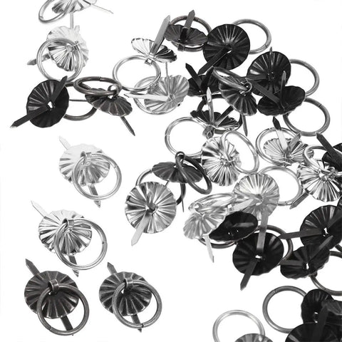 Scattered 60Pcs Vintage Mini Pull Handles Set Metal Round Drawer Pulls For Cabinets Dressers Cupboards Retro Small Furniture Hardware Accessories With Dope Retro Vibes For Easy DIY Upgrades in black and metal.