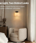 Modern Black Milk Glass Wall Sconces, 1 Pack Hardwired Wall Light Fixtures mounted beside a cozy chair in a stylish room.