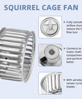 Squirrel cage fan component for No Brainer DIY Friendly Replacement Bathroom Vent Fan Motor And Wheel Kit For 9415 Series Fans