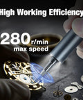 Cordless Electric Screwdriver Kit With 55 Magnetic Precision Bits Dual Torque Settings And 3 LED Lights tightening watch screws