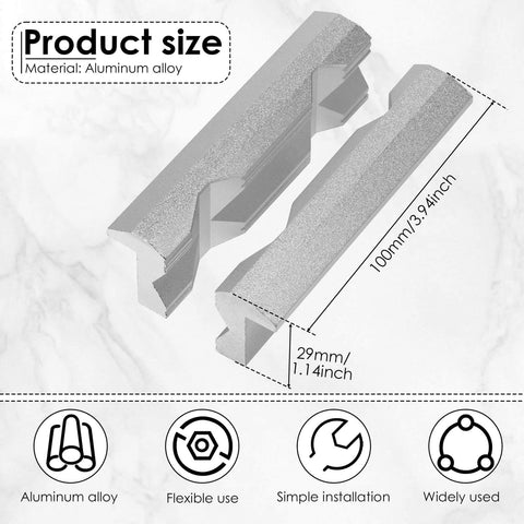 1 Pair Aluminum Alloy Magnetic Vise Jaws Set For 1.5 Inch V Type Vice Jaws Protectors Covers Built Tough For Woodworking Diy Projects And Plumbing