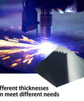 Spring steel shim stock set; blue tempered, polished finish, 6" x 6", 0.004–0.030" thick, 6 pieces (Amazon)