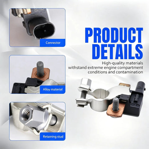 Sweet Upgrade For Your Ride With This Premium Replacement Battery Sensor shown with connector, alloy material, and retaining stud.