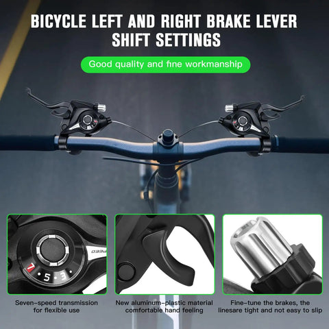 3x7 21 Speed Bike Shifter And Brake Lever Set with aluminum alloy build and ergonomic design for mountain road BMX MTB bikes