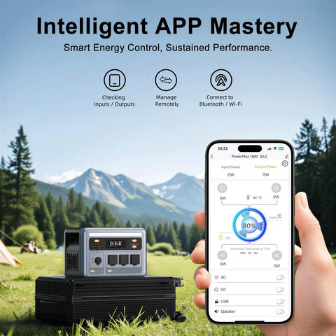 1024Wh Portable Power Station Delivers 1800W Continuous Power for Home Backup Camping RV Trips and Off Grid Adventures With Fast Recharging