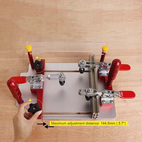Pro Grade Coping Sled For Router Table Aluminum Rail Guide For Tenoning And Lap Joints Safety Pushing Clamp on wood.
