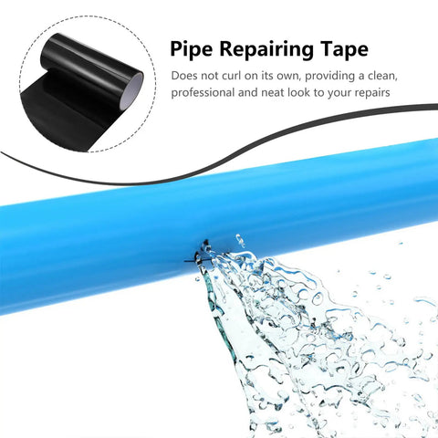 Waterproof Repair Tape For Quick Leak Sealing And Outdoor Fixes, Heavy Duty 20cm By 1.5m Black Adhesive Tape for water pipes