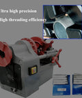 Heavy Duty Electric Pipe Threader Machine 110V with precision threading tool, cutting 1/2 to 2 inch NPT pipe threads efficiently.