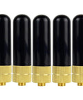 Set of 5 black and gold Dual Band VHF UHF Antenna For Handheld Radios SMA Female Short 5 cm Compact Antenna With 2.15dB And 3.0dB Gains