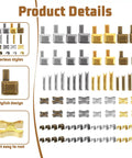 Zipper Repair Kit With 80 Pieces Zipper Sliders And Insertion Pins For Jackets And Coats In Four Sizes And Four Colors Durable Zinc Alloy Construction Rust Resistant DIY Friendly Easy Fix components layout