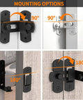 Four Pack Matte White 90 Degree Flip Barn Door Lock Latches Tough As Nails Heavy Duty Stainless Steel Gate Latch mounting options