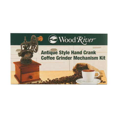 Old School Side Crank Coffee Grinder Kit Featuring Cast Bronze Finish Adjustable Ceramic Burr Mechanism Custom Wood Shop Build Setup Fine Grind Tweak Knockout Quality Hobbyist Hardware