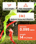 Twisted Trimmer Line 18 Pack 0.095 Inch Replacement Line For 15 Inch String Trimmers shown in grass with product features