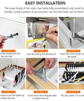 Installation steps for Heavy Duty Electric Telescopic Attic Stairs Pull Down Ladder showing assembly process.