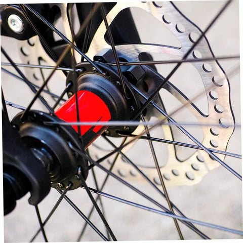 Complete Front And Rear Mechanical Disc Brake Kit With Heavy Duty Rotors And Precision Calipers Plus All Mounting Bolts For Mountain Bikes Gnarly Trail Ready Setup close-up of rotor and hub on mountain bike wheel.
