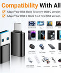 USB C Adapter Car Charger OTG Converter For MacBook Pro Air 2024 Samsung Notebook And More Type C Devices USB A To USB C USB C To USB iPhone 17 16 15 Aluminum Alloy Black